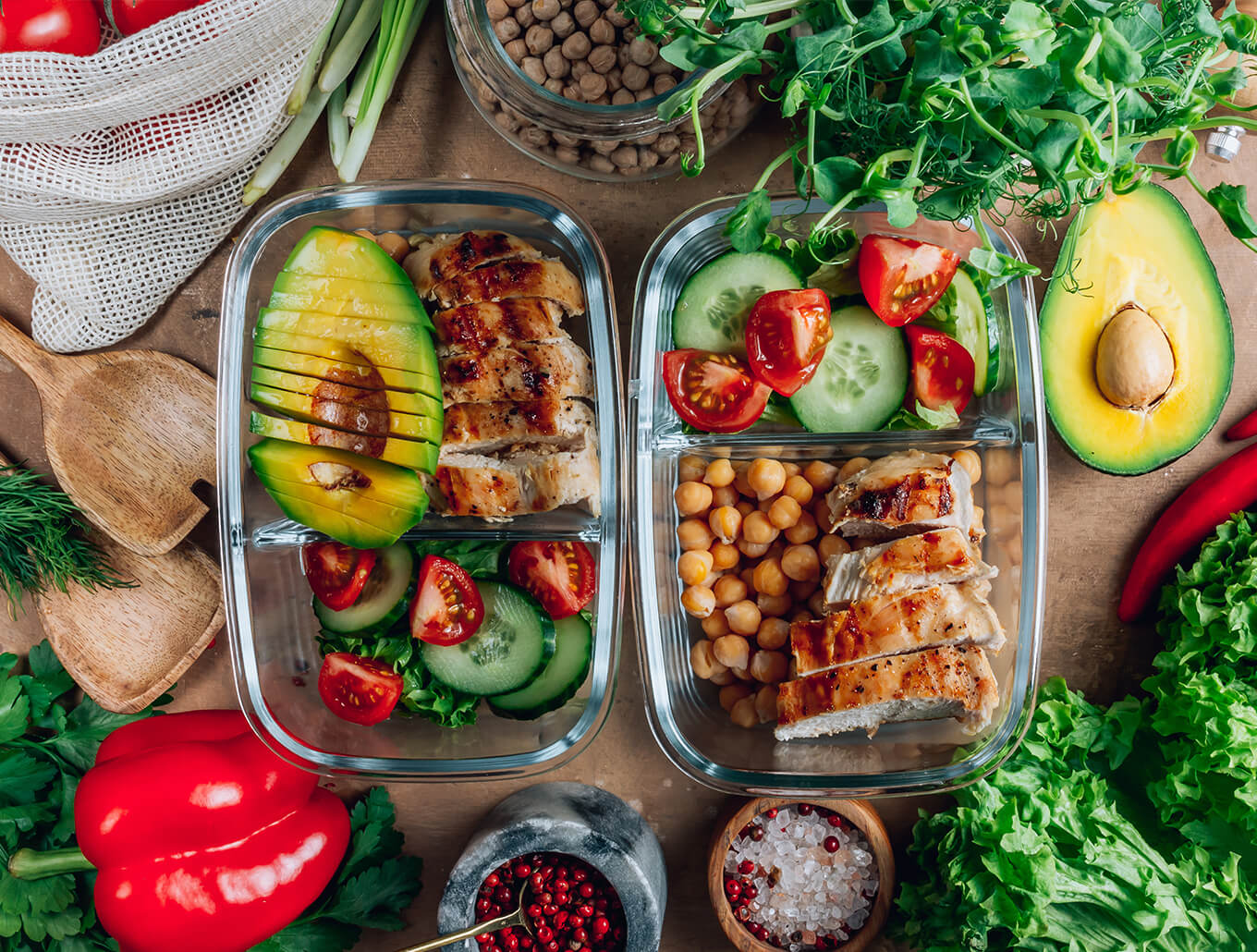 Image of healthy meal preparation