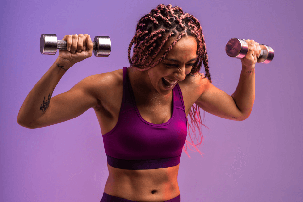 Image of Woman lifting Weights