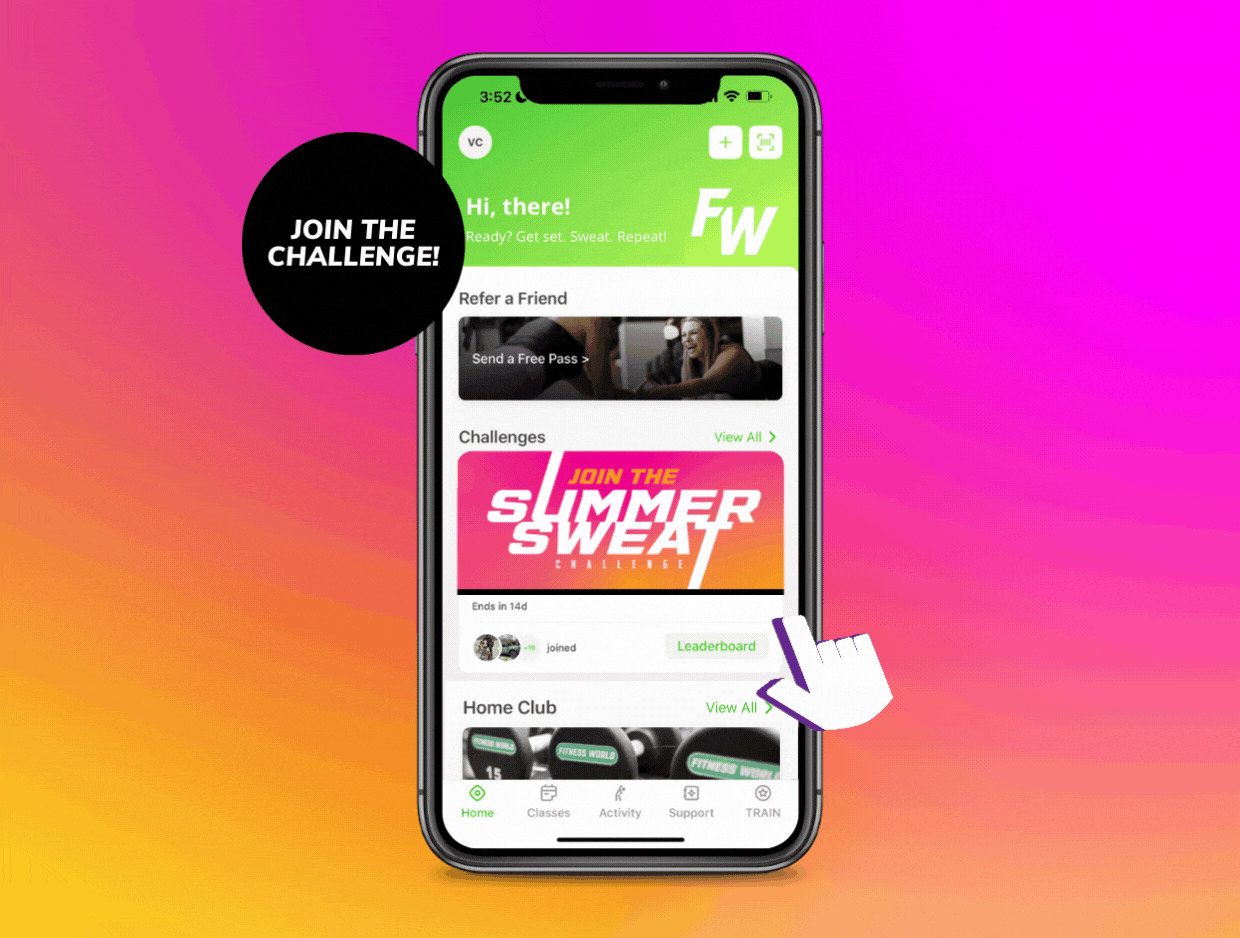 screenshot of app