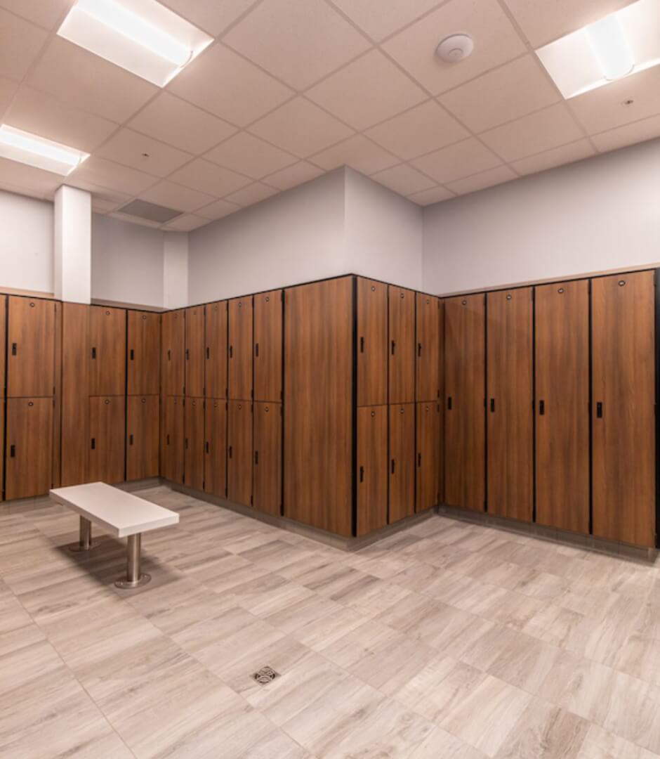 Lockers in Fitness World change room