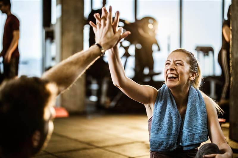 high five after workout